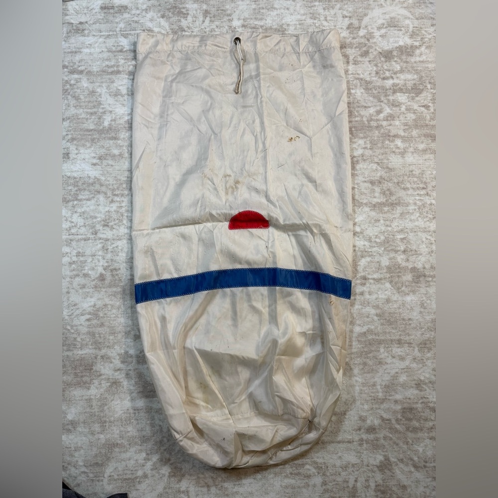 Vintage Sail Bag City Island NY Appleton Sailmakers Nautical Storage Sack